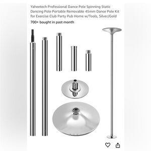 Silver fitness workout Dance Pole Kit